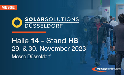 Treffen Sie Trace Software auf der Solar Solutions 2023 in Düsseldorf