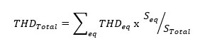 Harmonics distorsion THD calculation