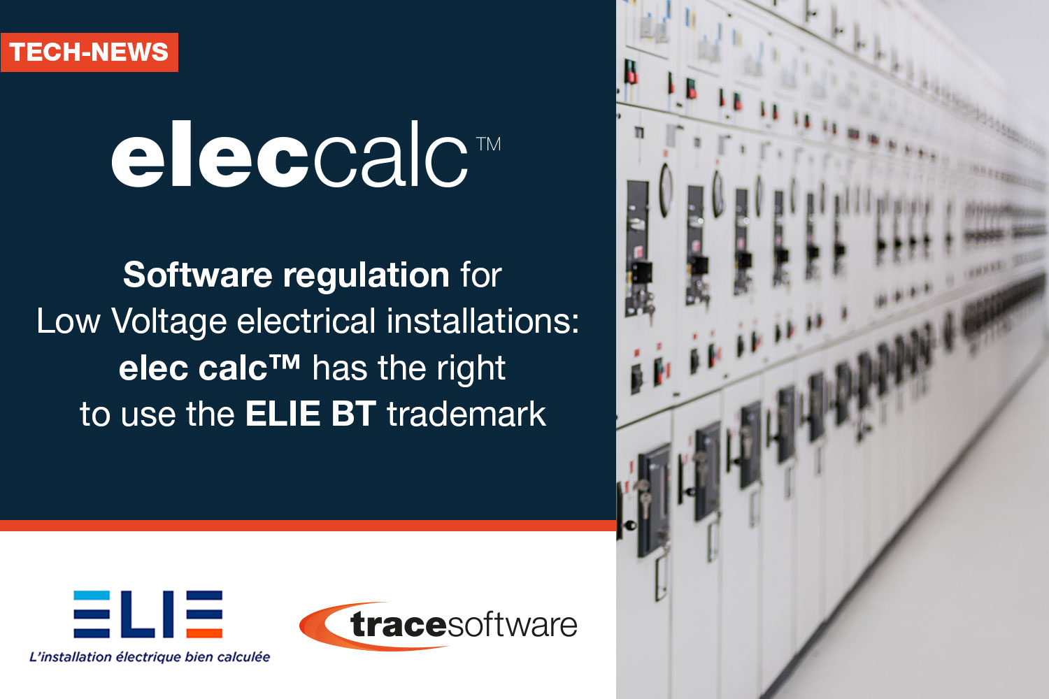 Software regulation for Low Voltage electrical installations: elec calc™ now has the right to use the ELIE BT trademark