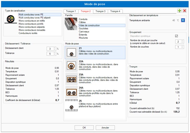 Figure 8 : mode de pose elec calc